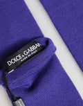 Women's Violet Wool Fingerless Elbow Length Mitten Gloves