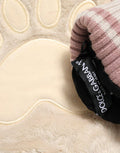 Women's Brown Acrylic Knitted Fur Wrist Mitten Gloves Polyester