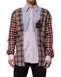 Men's Multicolor Cotton Collared Checkered Shirt