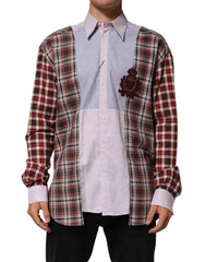 Men's Multicolor Cotton Collared Checkered Shirt