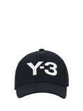 Y-3 JP1142 Logo-Embroidered Cotton Baseball Cap — Black