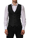 Black Wool Men Dress Formal Waistcoat Vest Se+wo