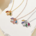 Personalizado 1-8 Marquise Birthstones Collar Dainty Jewelry Birthday Mother's Day Anniversary Gift for Women