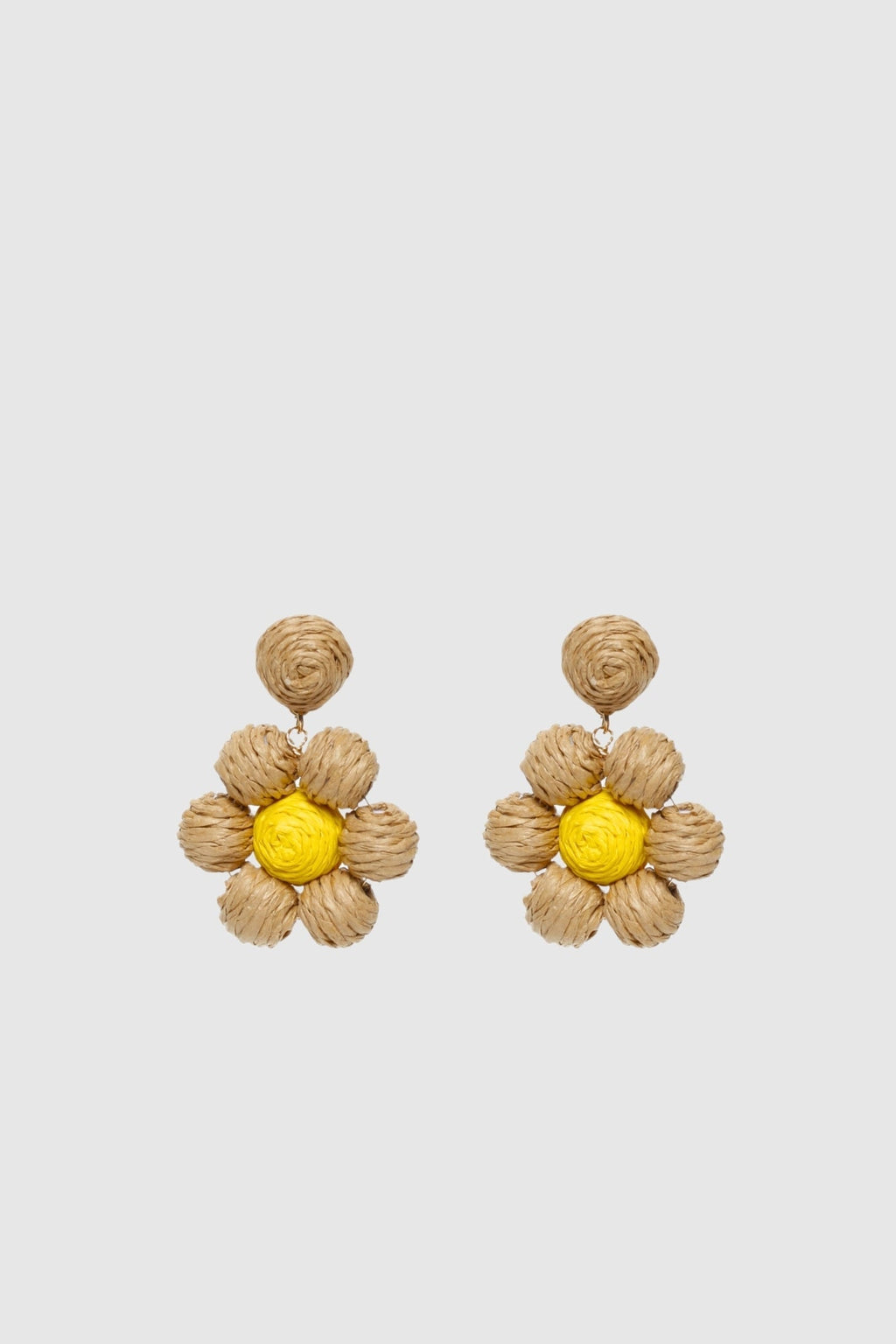 PENDIENTES RAFIA FLOR