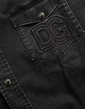 Women's Black Cotton Long Sleeve Denim Casual Shirt