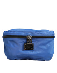 Men's Logo-Plaque Nylon Belt Bag Blue