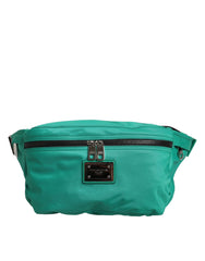 Men's Logo Plaque Nylon Belt Bag Green
