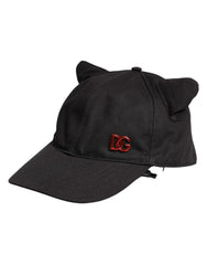 Men's Logo-Embroidered Cotton Baseball Cap Black