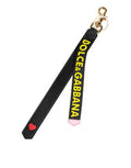 Unisex Black Yellow Logo Letaher Brass Holder Keychain Keyring Pl+zamak+steel+40lf Accessory