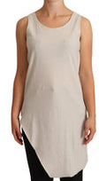Women's Light Gray Cotton Sleeveless Razor Back Tank Top