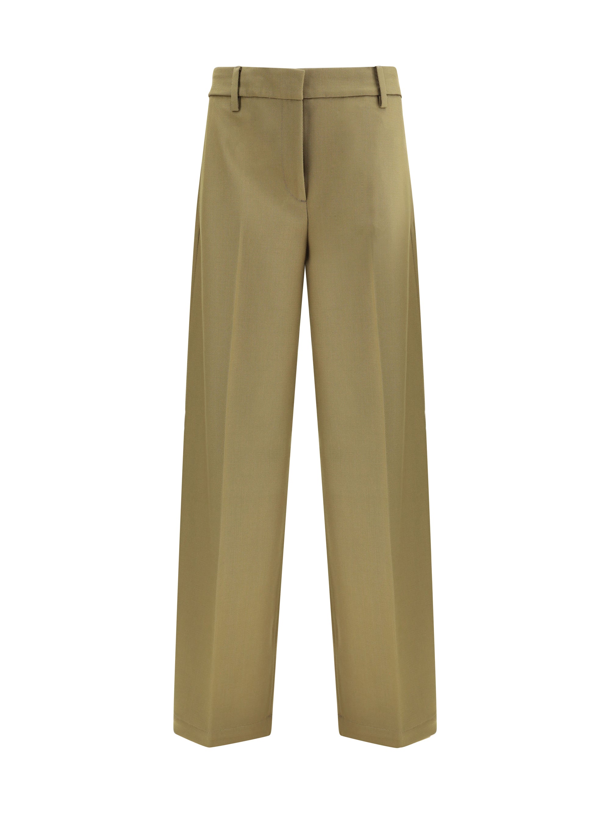 True Royal Virgin Wool Trousers — Olive