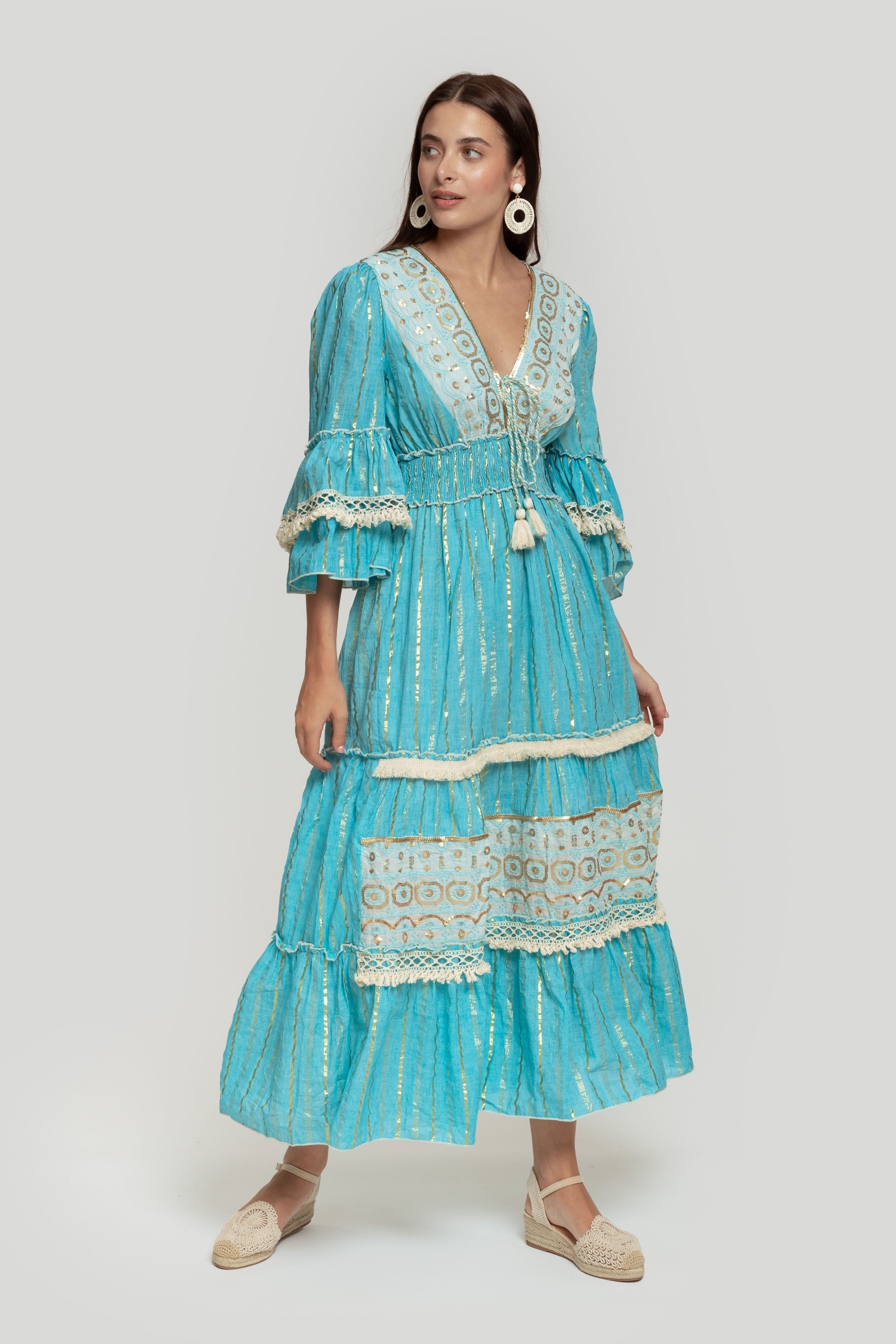 VESTIDO BOHO CORDON