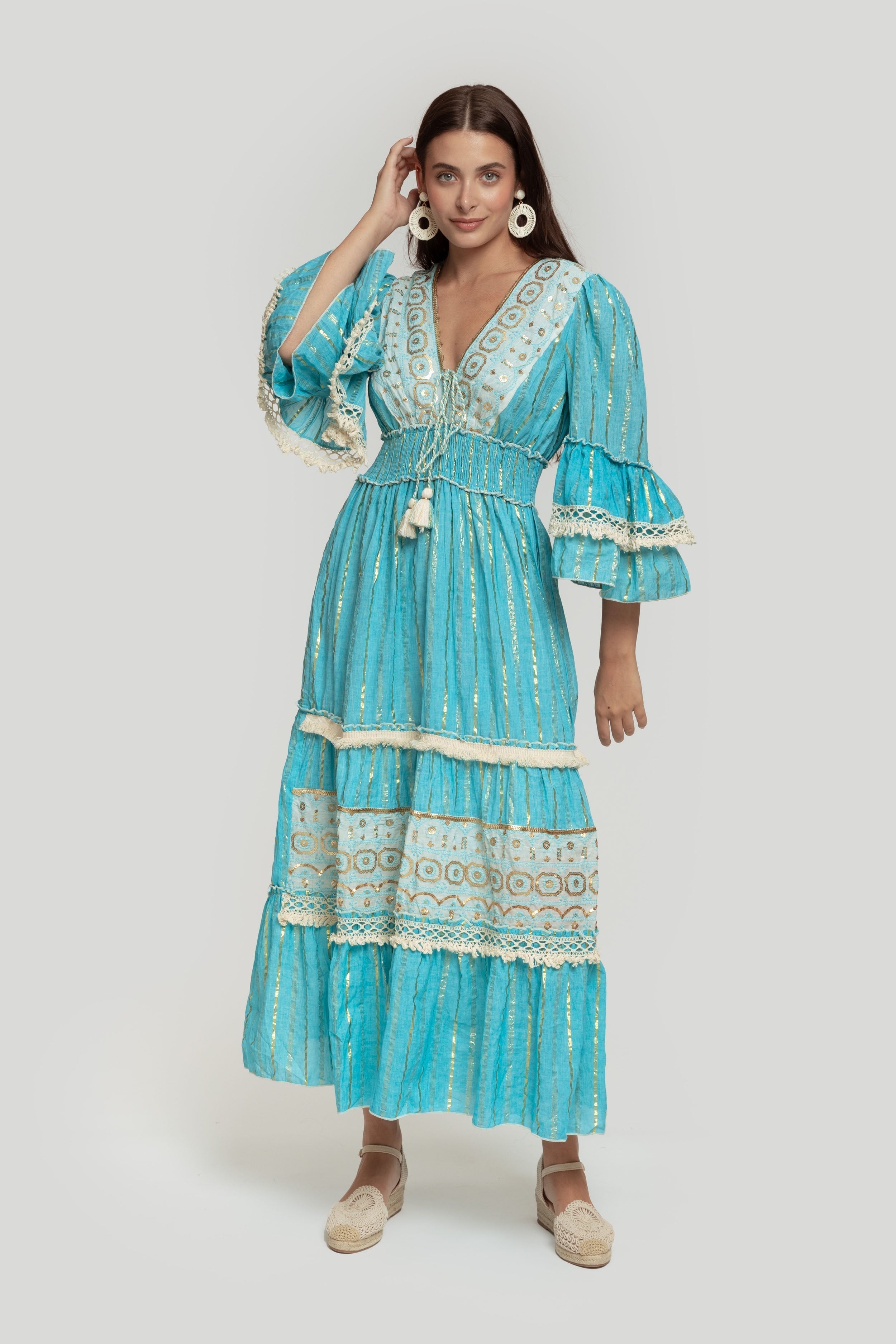 VESTIDO BOHO CORDON