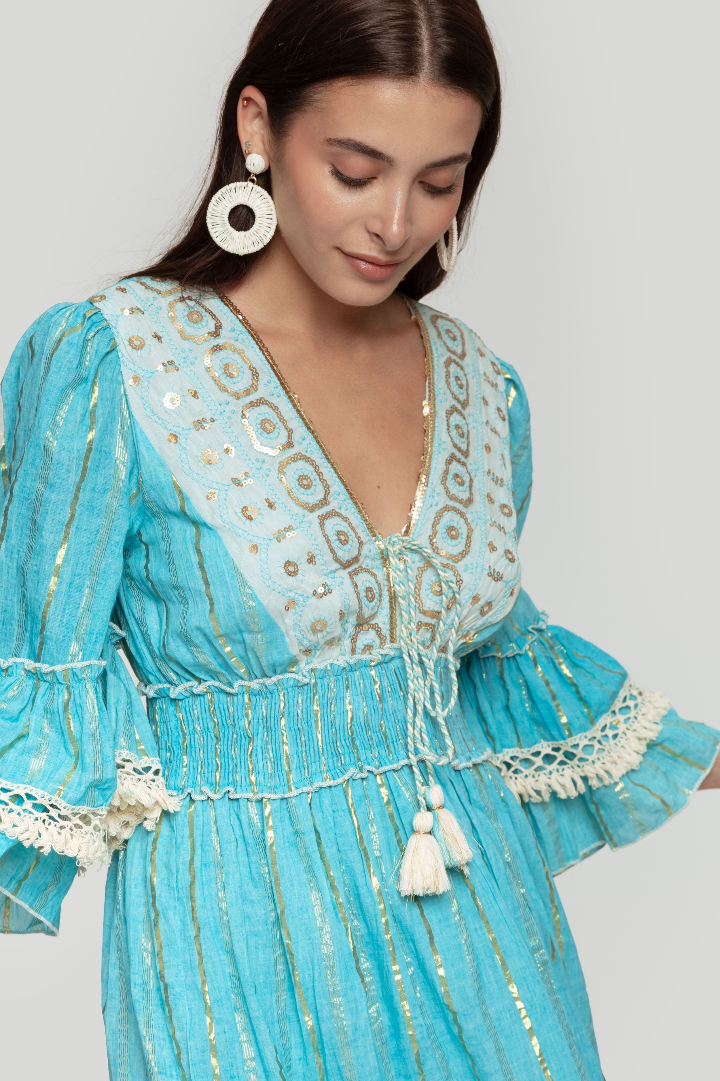 VESTIDO BOHO CORDON