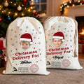 Gorro de Navidad Personalizado Estrella de Alce Bolsa de Regalo de Navidad con Nombre y Foto Fiesta de Navidad Regalo para Niños Amigos