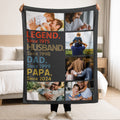 Personalizada Multicolor Hitos de Identidad Manta Suave con Texto y Fotos Decoración del Hogar Regalo para el Día del Padre Abuelo