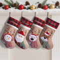 Personalizado 3D muñeco de nieve Papá Noel Oso Polar Media de Navidad con el nombre bordado Decoración del hogar Regalo de Navidad para Niños Amigos Familia