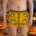 Personalizado You Drive Me Batty Face Photo Men's Boxer Brief with Name Halloween Gift for Boyfriend Husband