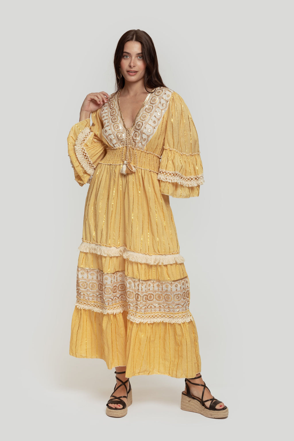VESTIDO BOHO CORDON