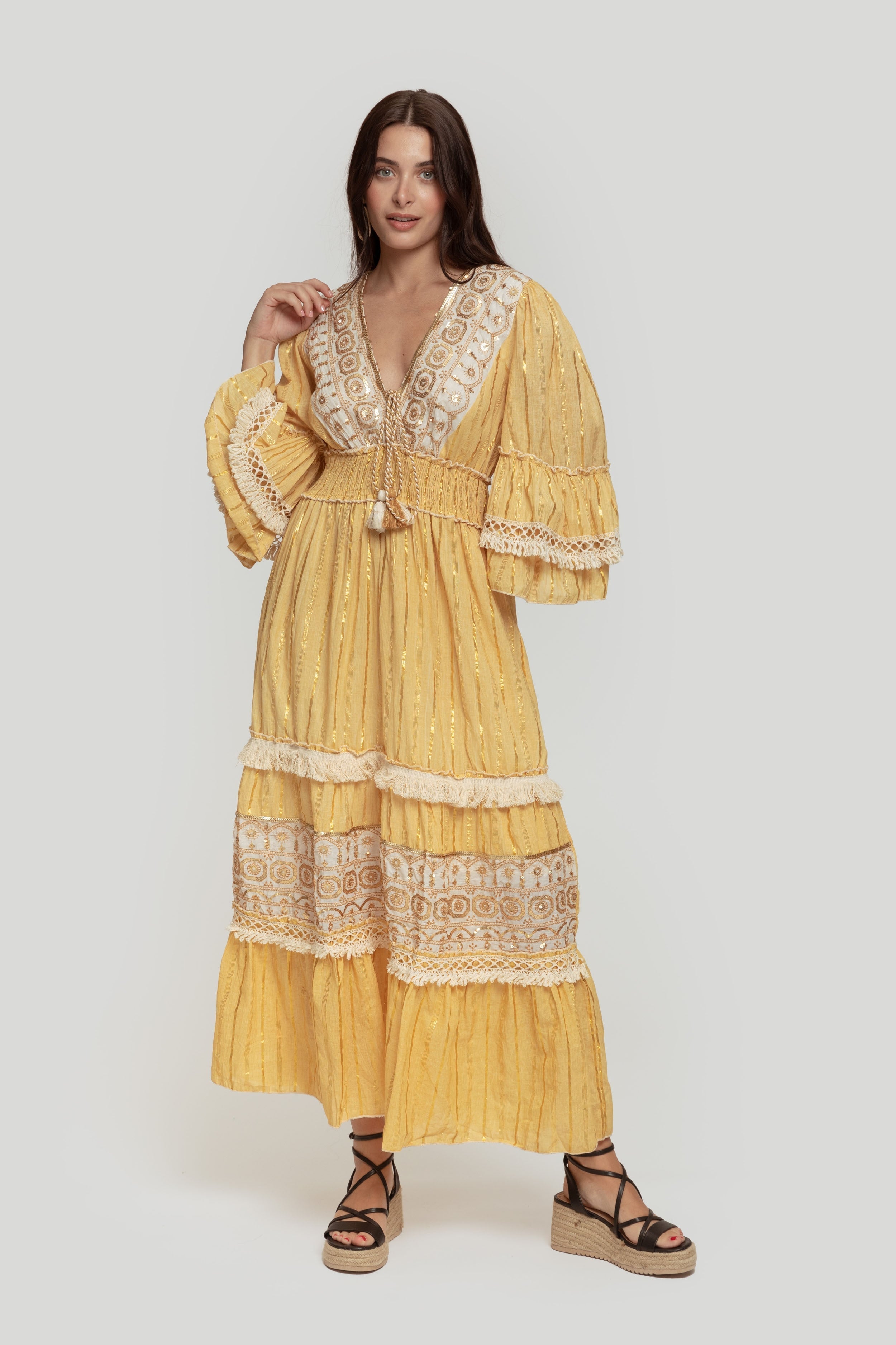 VESTIDO BOHO CORDON