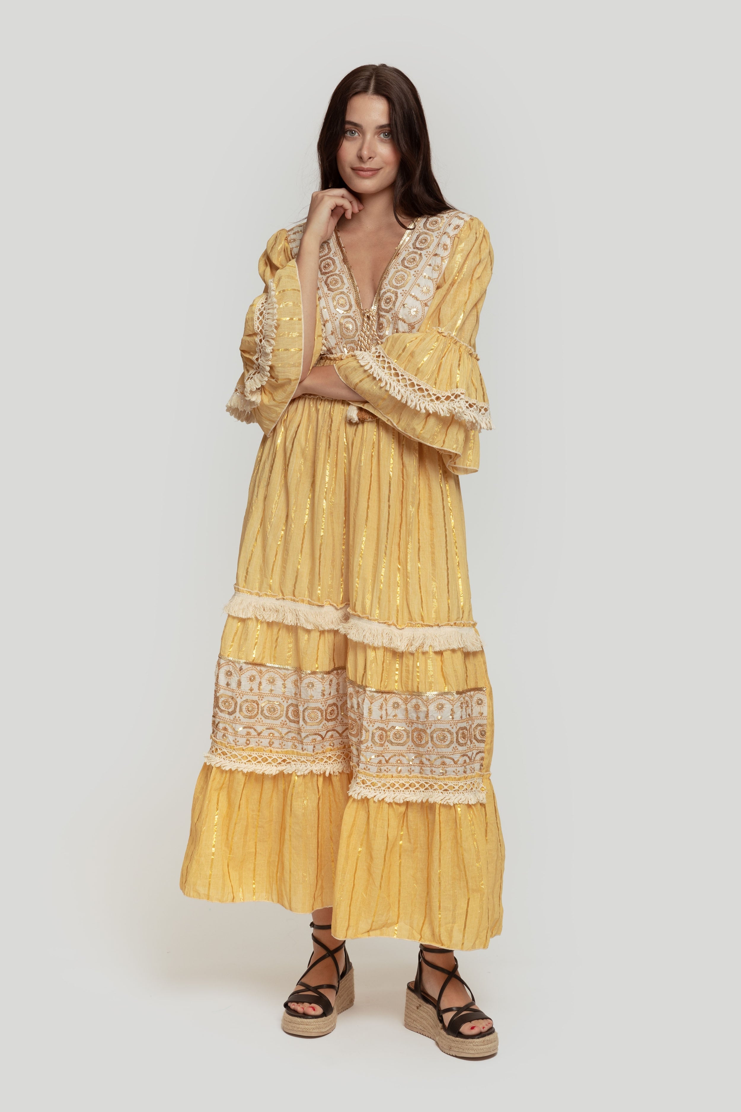 VESTIDO BOHO CORDON