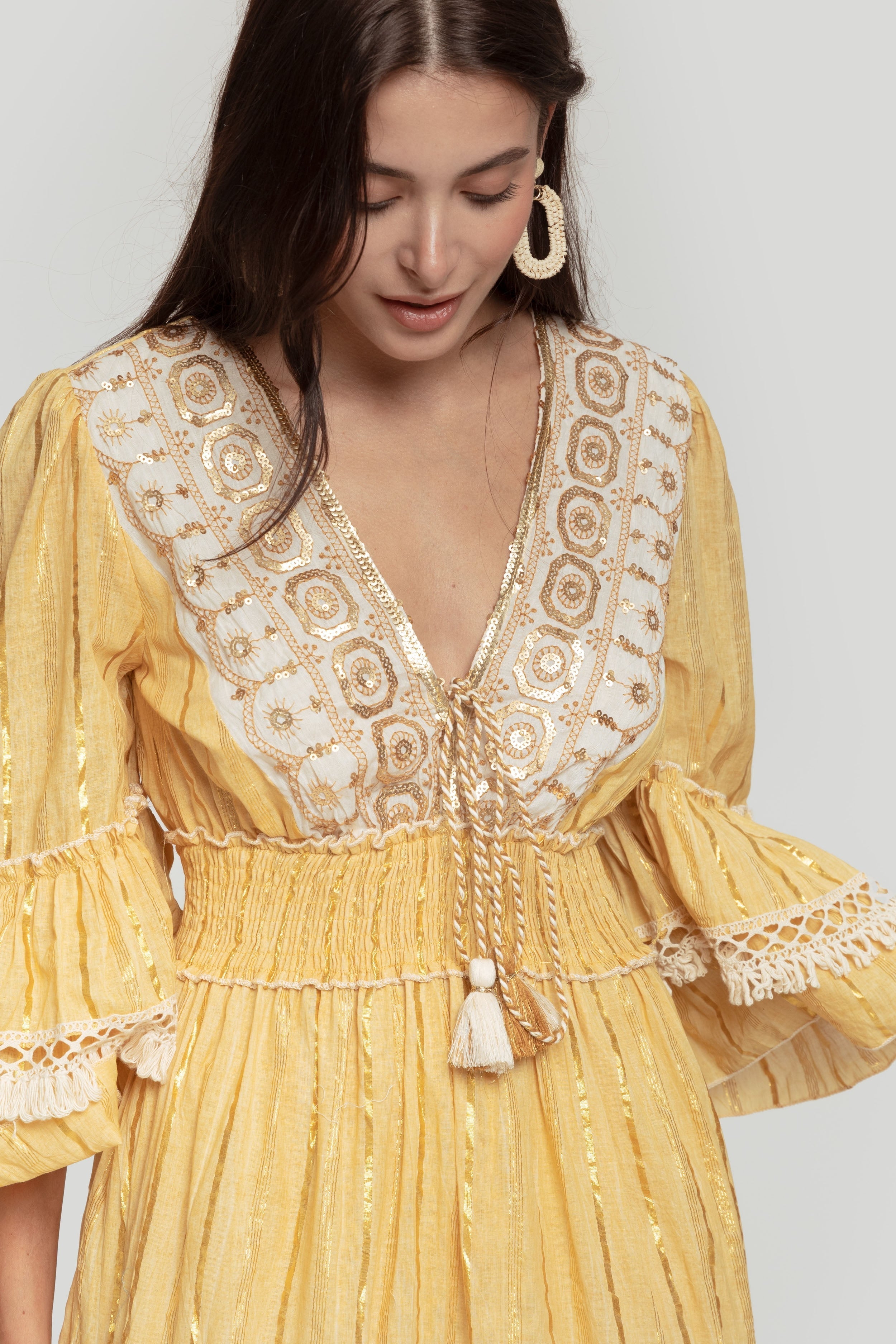 VESTIDO BOHO CORDON