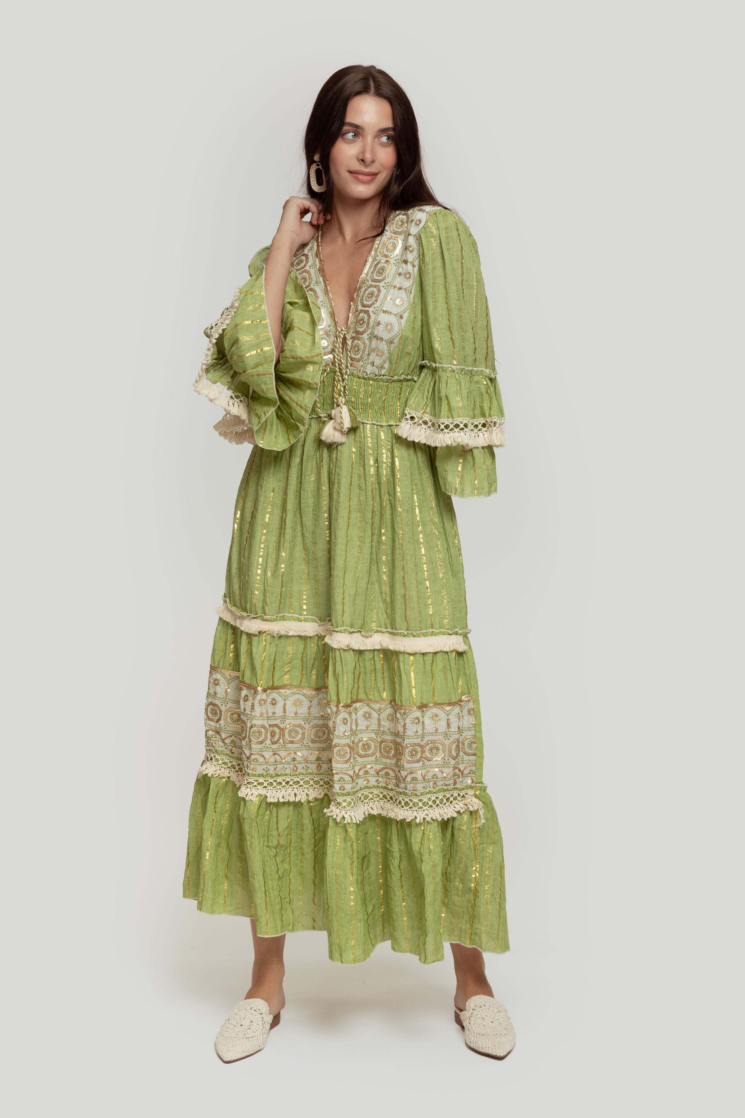VESTIDO BOHO CORDON