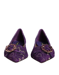 Women's Purple Taormina Lace Crystals Flats Shoes Co+pa+se+vi
