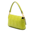 Zucca Embossed Leather Baguette Satchel