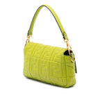 Zucca Embossed Leather Baguette Satchel