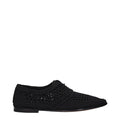 Men's Black Fabric Oxfords And Derbies Shoe