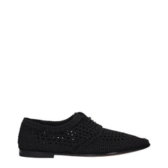 Men's Black Fabric Oxfords And Derbies Shoe