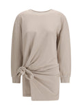 Marant Etoile Fleece Cotton Dress — Beige