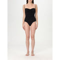 Women's Black Nylon One-Piece Swimsuit Clothing