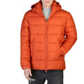Men's Orange Nylon Bomber Clothing