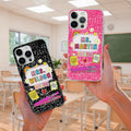Personalizado Colorido Floral Love Pen Notebook Design Slim Phone Case para iPhone con Título Back to School Appreciation Birthday Gift for Teachers