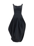 Magda Butrym Corset-Bodice Midi Dress — Black