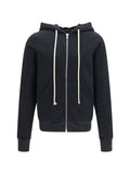 Rick Owens Merino Wool Blend Hooded Sweatshirt — Black