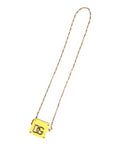 Women's Yellow Dg Logo Plaque Cover Gold Chain Airpods Case Polimetilmetacrilato+02lf Accessory