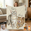 Manta personalizada acuarela pintada a mano con foto y nombre Decoración del hogar Cumpleaños Mascota Regalo conmemorativo para los amantes de las mascotas
