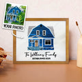 Bordado personalizado Casa Marco de fotos con texto Fecha Dormitorio Decoración Boda Housewarming Navidad Regalo para la Familia Amigos