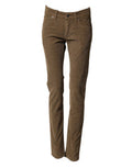 Brown Cotton Stretch Skinny Men Denim Jeans Elastane Clothing