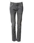 Men's Gray Cotton Mid Waist Skinny Denim Jeans Co+02 Clothing