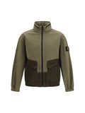 Stone Island Color-Block Cotton Jacket — Green