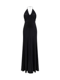 Self-Portrait Halter Jersey Dress — Black
