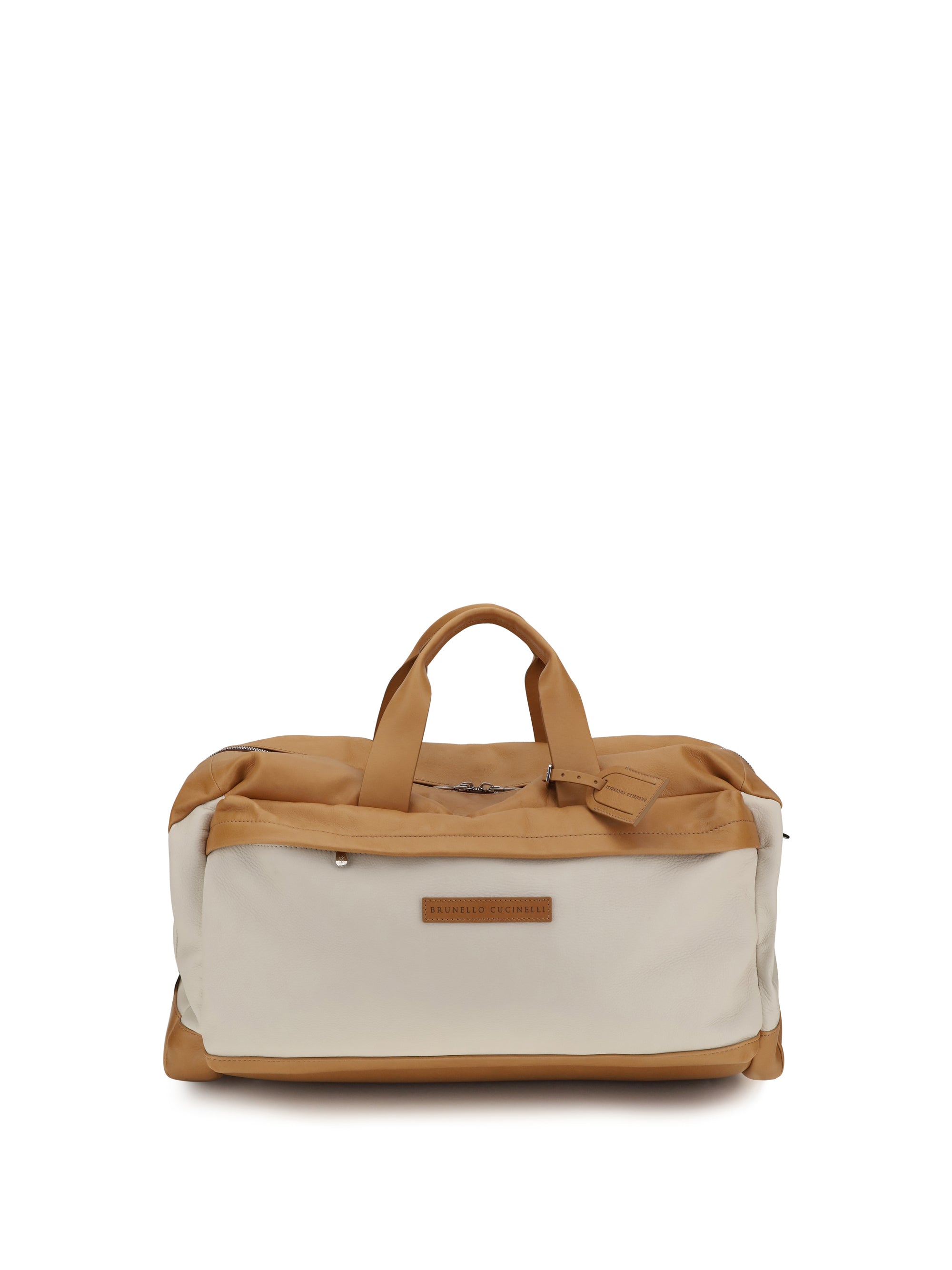 Brunello Cucinelli Active Travel Top Handle Bag — Beige