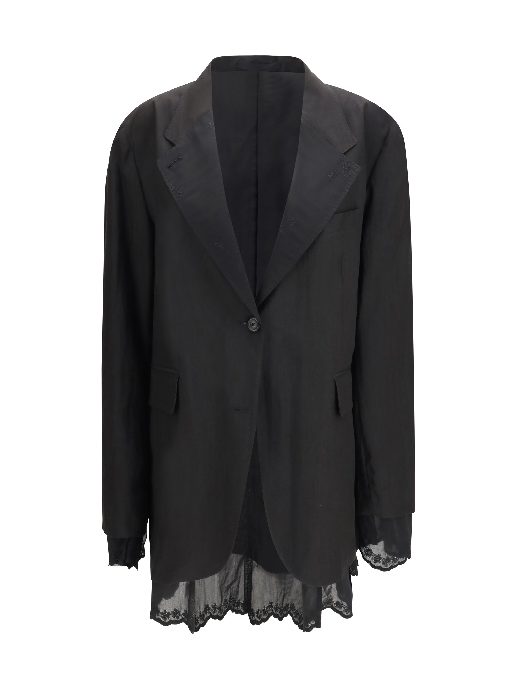 Our Legacy Reversible Drip Single Breasted Blazer — Black