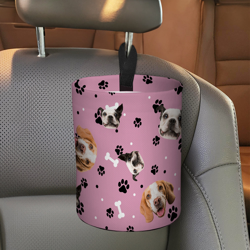 Personalizado 1-3 mascotas cara fotos lindo patas colgando coche papelera Auto accesorios viaje cumpleaños regalo para amantes de las mascotas
