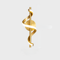 ArtZ® Luminicious LED Swirl Lamp - Gold Wall