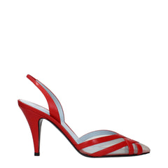 Women's Leather Strappy Stiletto Red